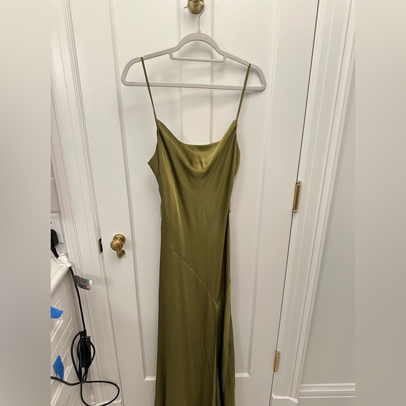 Nicholas Simone Cowl Neck Dress in Olive - Picture 4 of 4